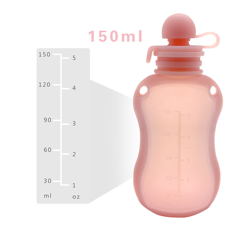 Baby Food Reusable Pouches - Tas penyimpanan susu 150ml, kantong makanan