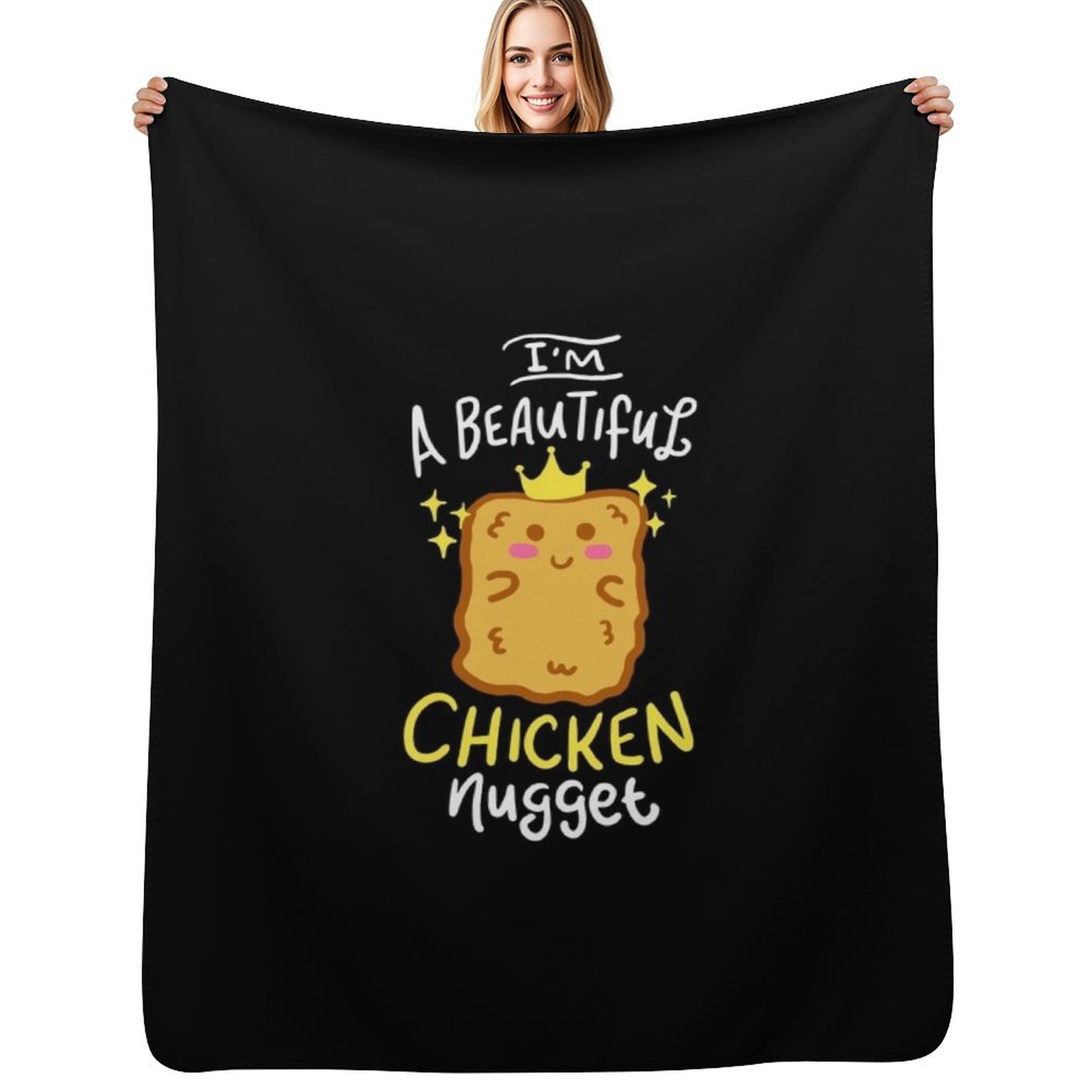Baby Food With Chicken - Selimut Lucu Motif Chicken Nugget, Hadiah