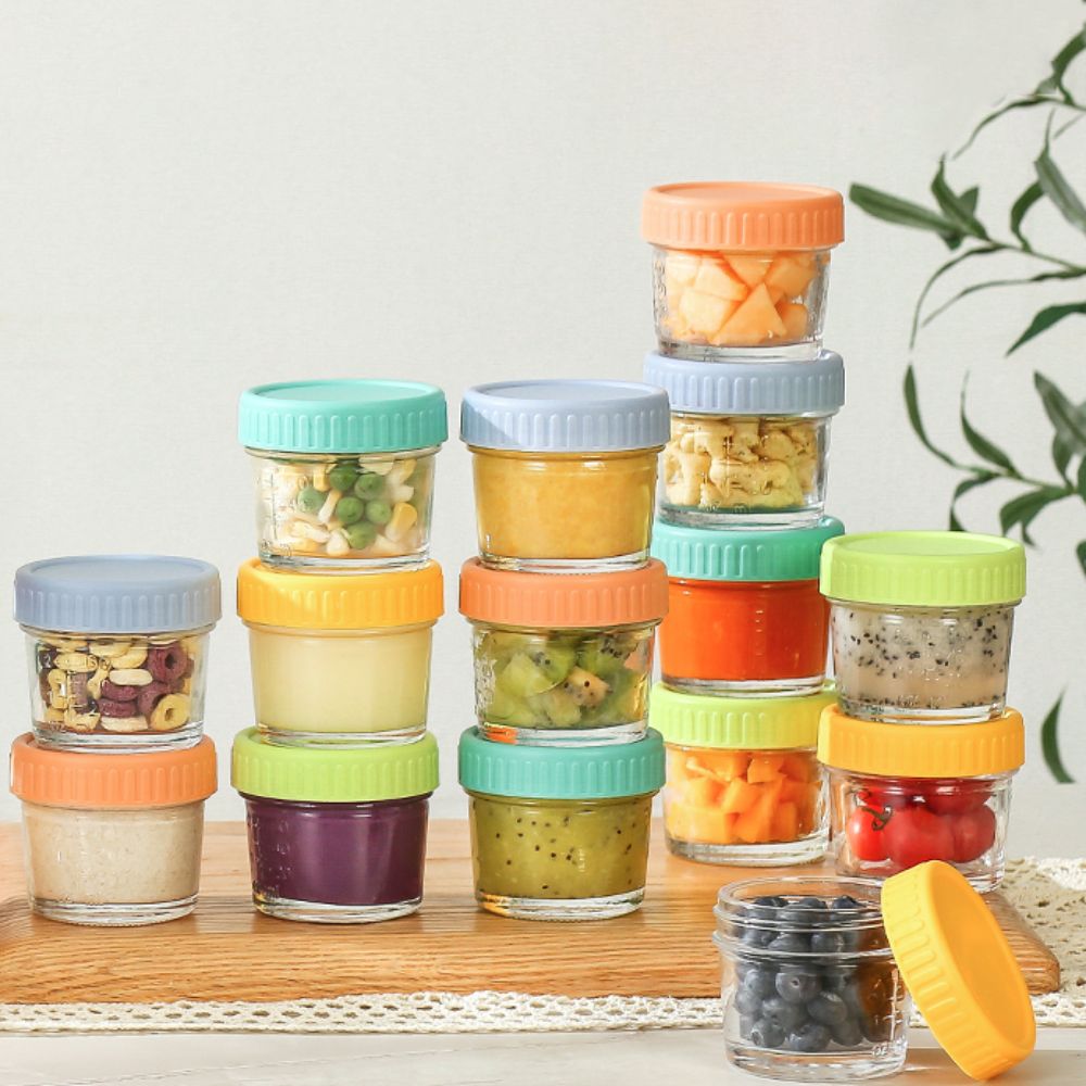 Baby Food Glass Containers - 6 Buah Stoples Makanan Bayi Kaca