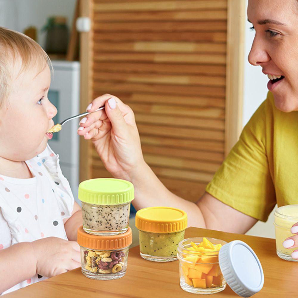 Baby Food Glass Containers - 6 Buah Toples Makanan Bayi Kaca
