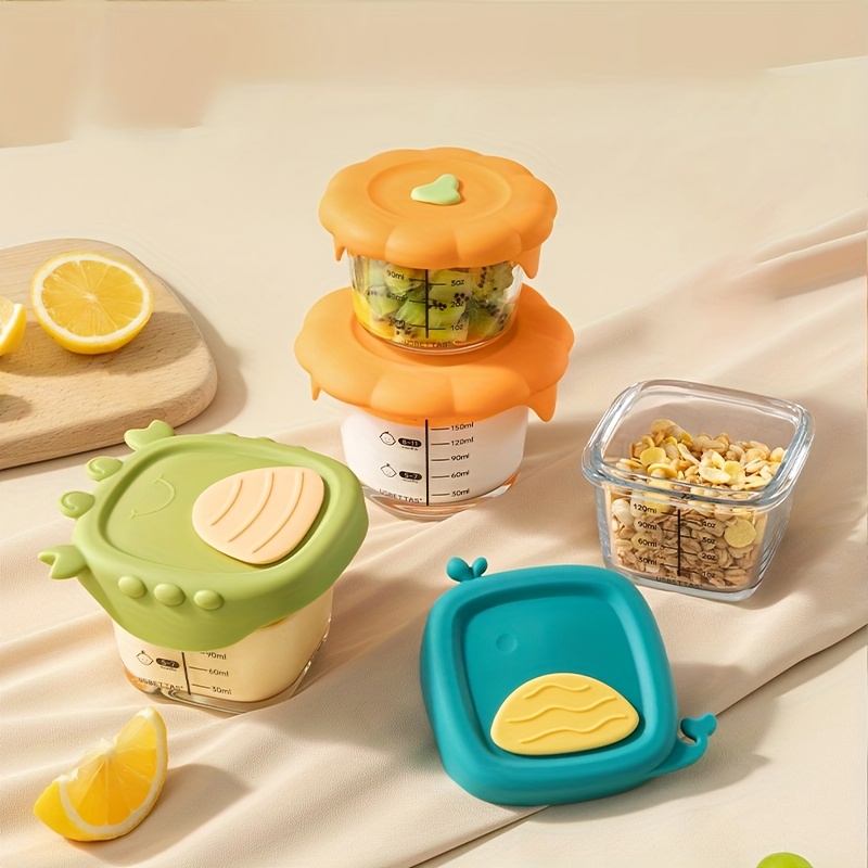 Baby Food Glass Containers - Wadah Makanan Bayi Kaca 120/180ml dengan