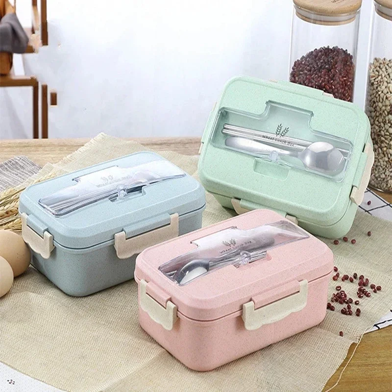 Baby Food Container - Kotak makan Microwave sedotan gandum, kotak