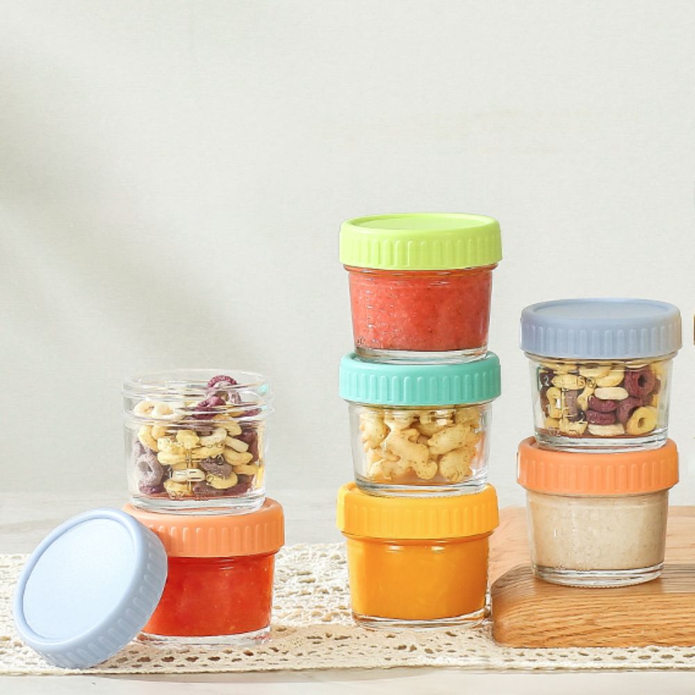 Baby Food Glass Containers - 6 Buah Stoples Makanan Bayi Kaca