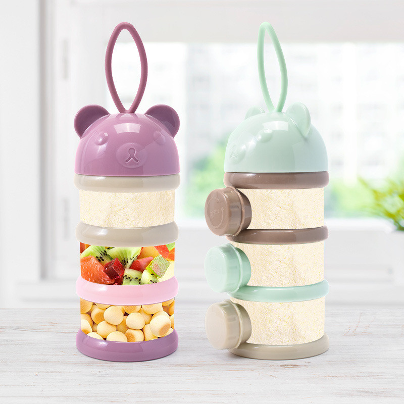 Snack Container Travel - Wadah Susu Bubuk Bayi Beruang 3/4