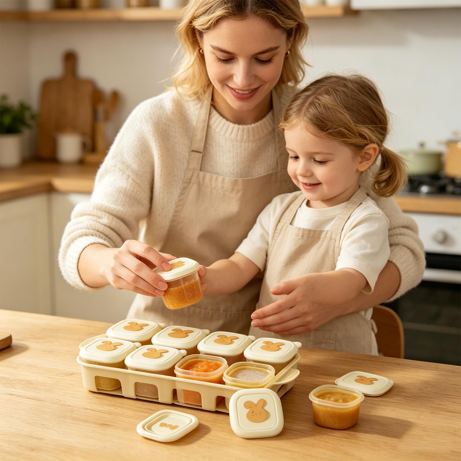 Wadah Beku Makanan Bentuk Kubu - Baby Food Yogurt ulasan dan harga