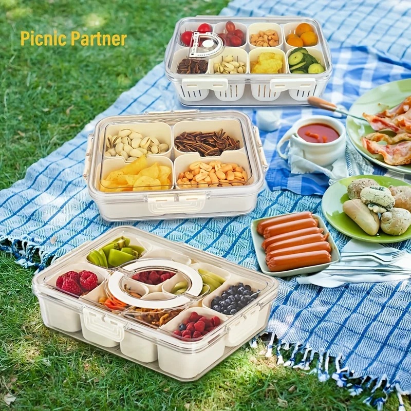 Kotak Makanan Ringan 4Grid, Pa - Snack Container Travel ulasan dan harga