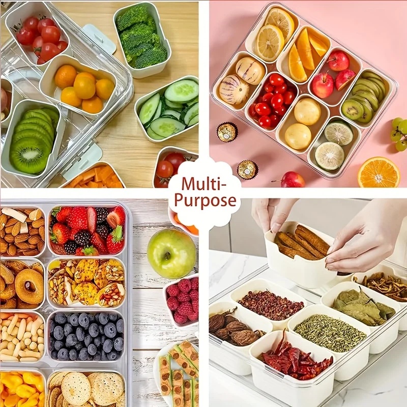 Kotak Makanan Ringan 4Grid, Pa - Snack Container Travel ulasan dan harga