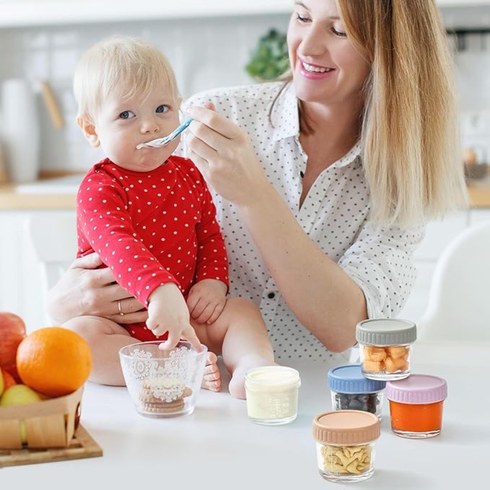 6pcs Stoples Kaca Mason Jar un - Baby Food Glass Containers ulasan dan harga
