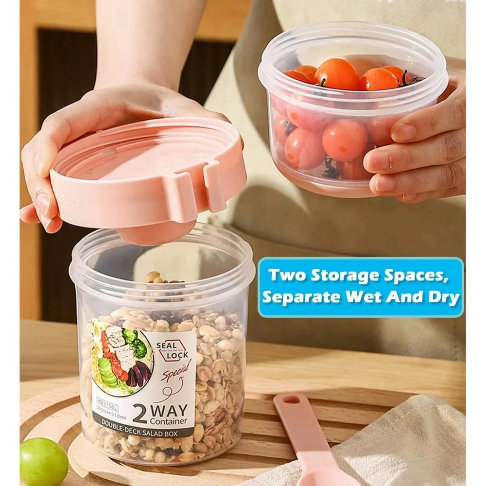 Cangkir Salad Portabel, Cangki - Snack Container Travel ulasan dan harga