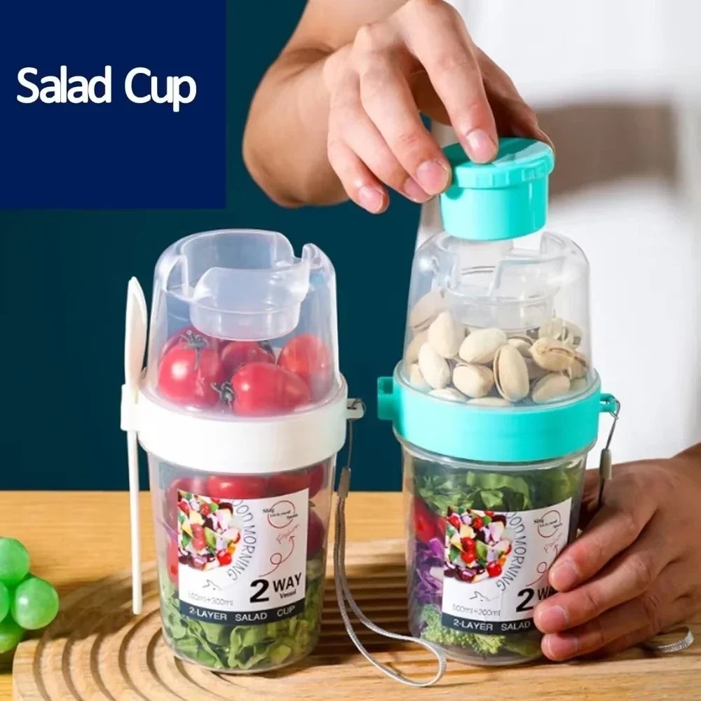 Cangkir Salad Portabel, Cangki - Snack Container Travel ulasan dan harga
