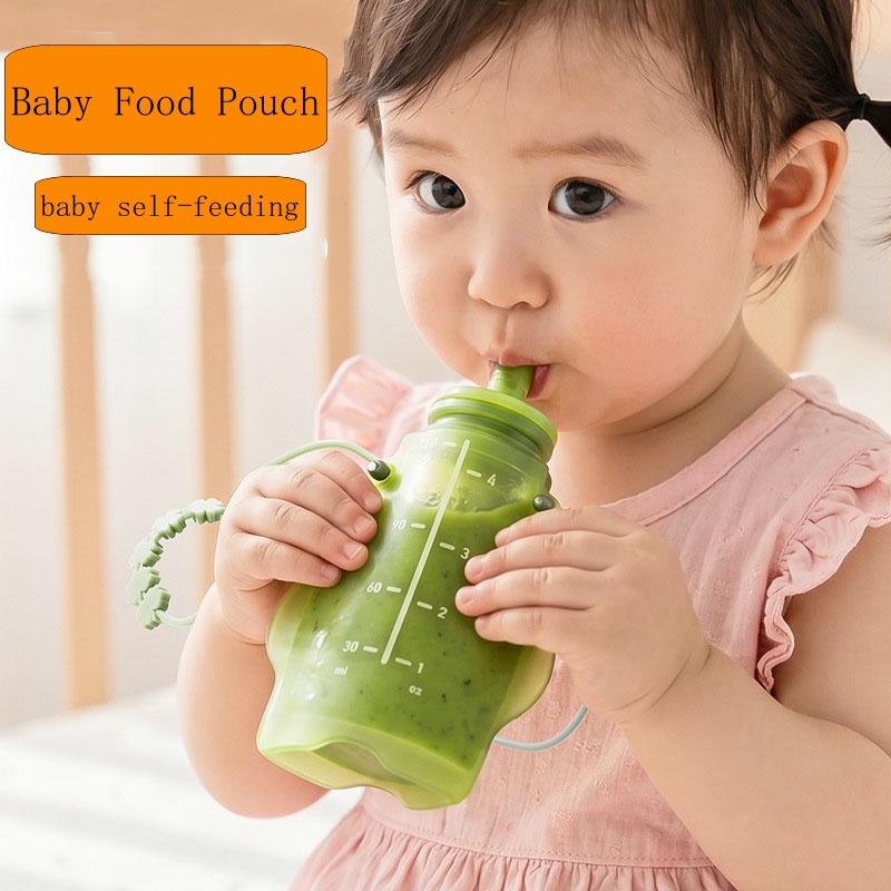 Kantong Makanan Silikon Bebas  - Baby Food Reusable Pouches ulasan dan harga