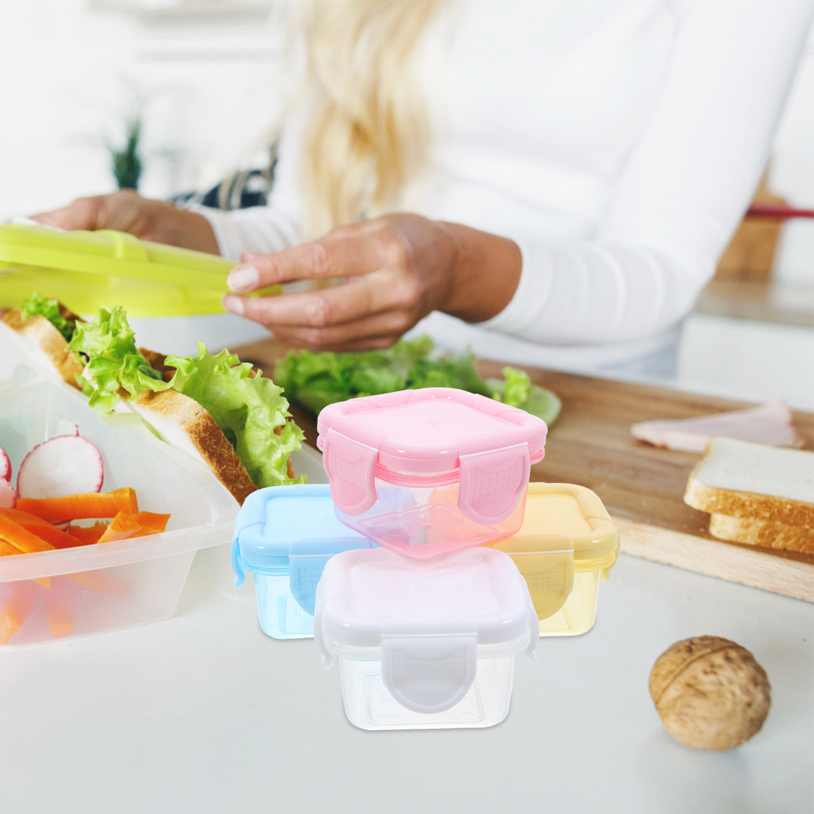 4 Buah Kotak Penyimpanan Freez - Snack Container Travel ulasan dan harga