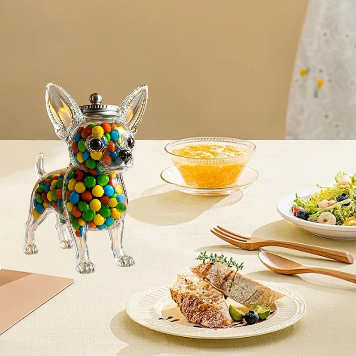 Wadah Berbentuk Chihuahua Peng - Snack Container Travel ulasan dan harga