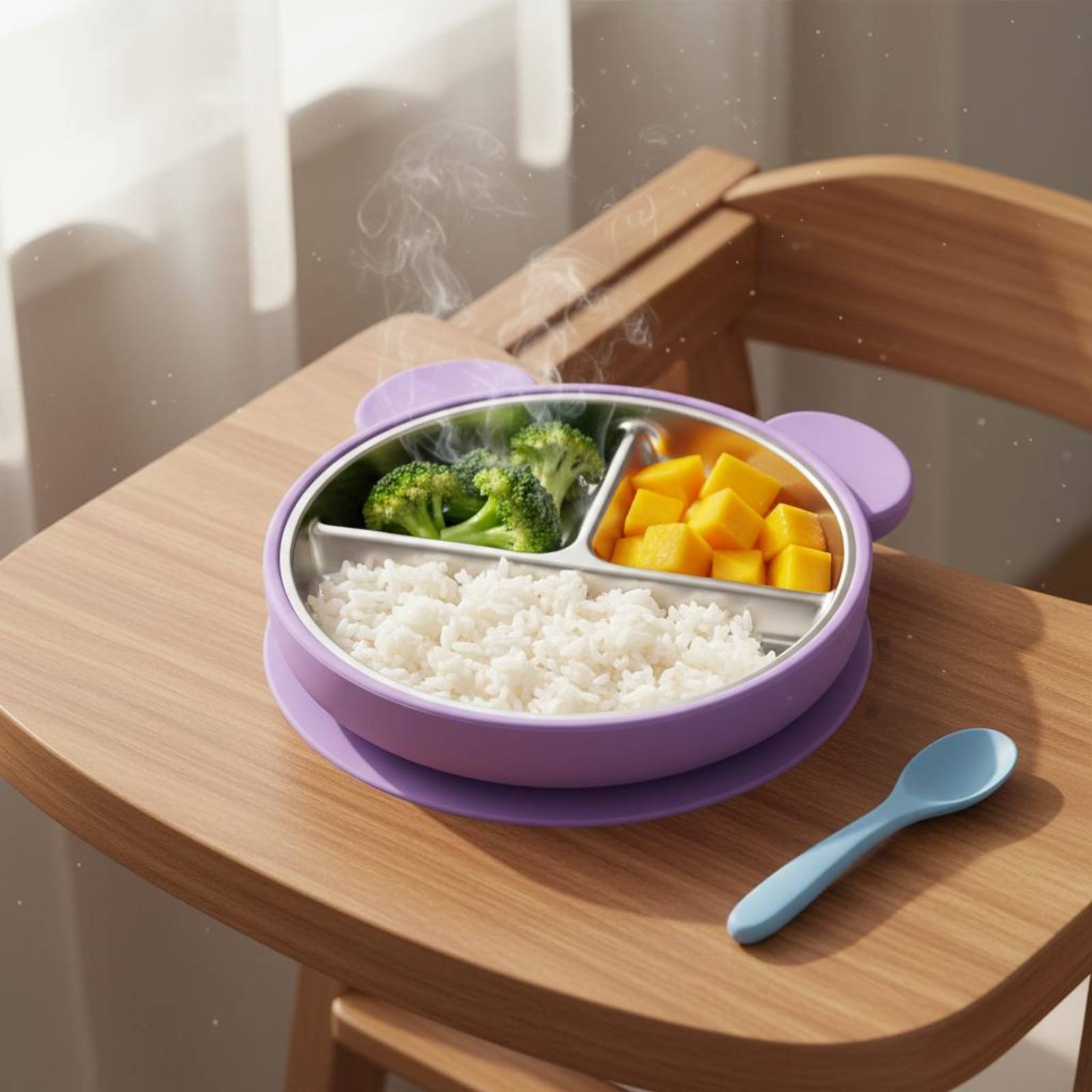 Piring Hisap Stainless Steel A - Baby Food Chair ulasan dan harga