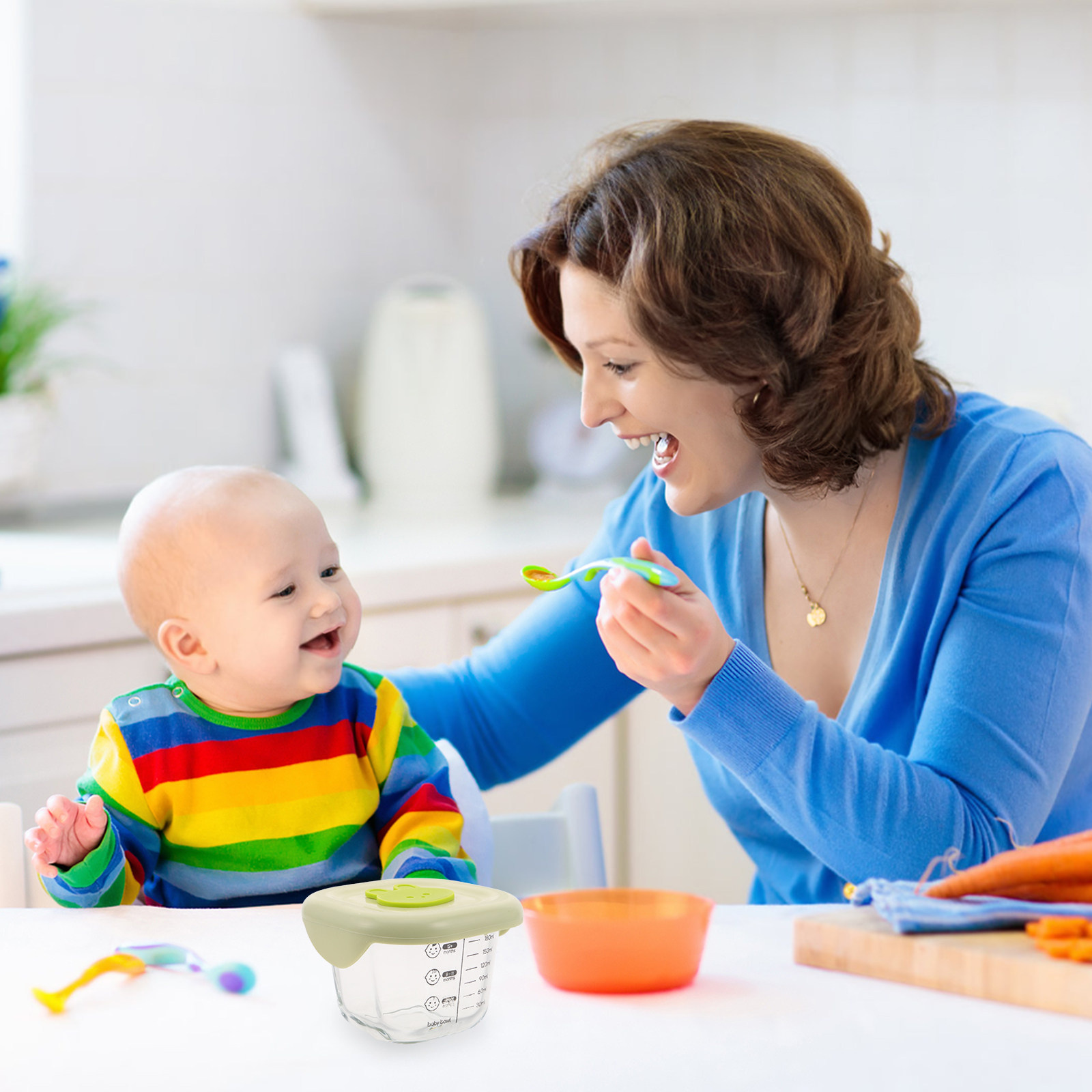 2 Buah Wadah Penyimpanan Makan - Baby Food Glass Containers ulasan dan harga