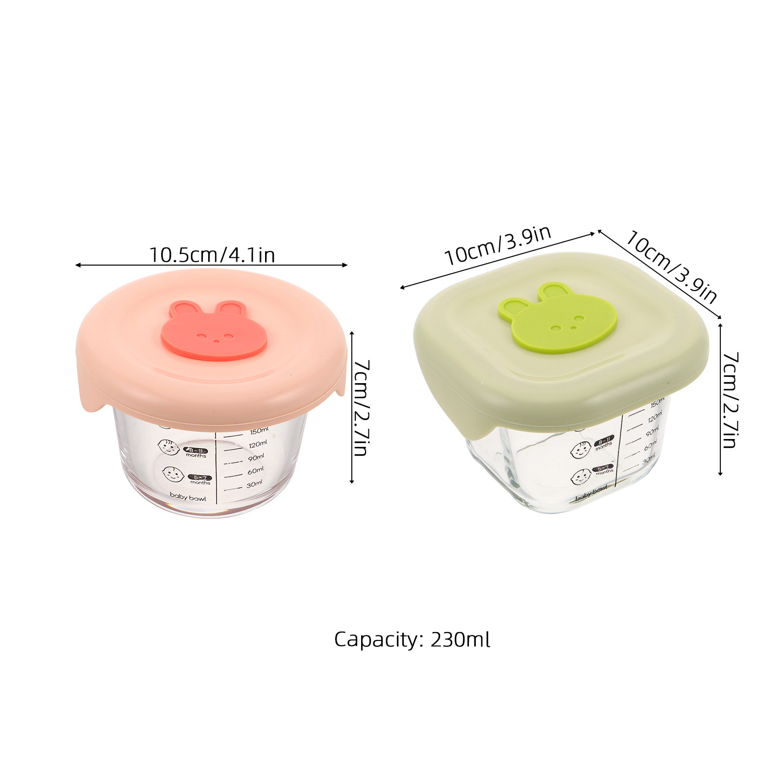 2 Buah Wadah Penyimpanan Makan - Baby Food Glass Containers ulasan dan harga