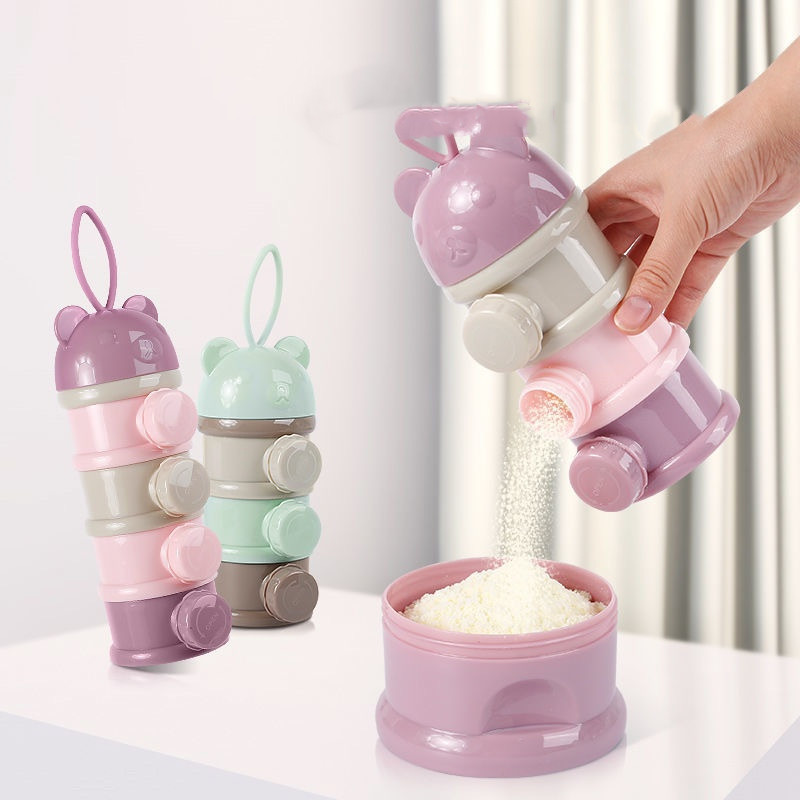 Wadah Susu Bubuk Bayi Beruang  - Snack Container Travel ulasan dan harga